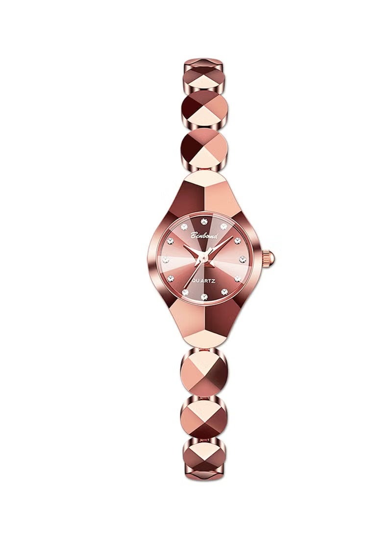BINBOND Women's Water Resistant Quartz Analog Watch with Bracelet - Rose Gold - Image 1